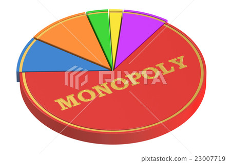 Monopoly Render Monopoly concept with Pie Chart, 3D rendering - Stock Illustration ...