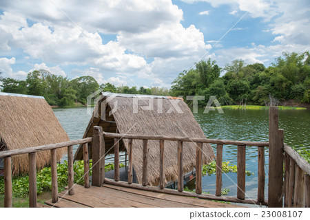 Floating house, Saraburi, Thailand Floating house, Saraburi, Thailand 23008107