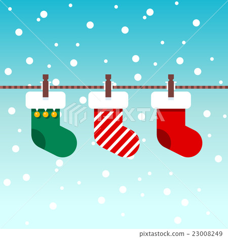 Christmas stockings in winter nature 23008249