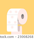 Toilet paper with flower symbol. 23008268