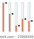 Vertical sliders with level indicator 23008309