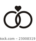 Vector wedding rings icon 23008319