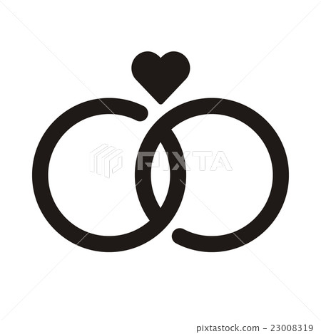 Vector wedding rings icon Vector wedding rings icon 23008319