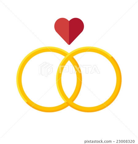 Wedding rings vector icon Wedding rings vector icon 23008320
