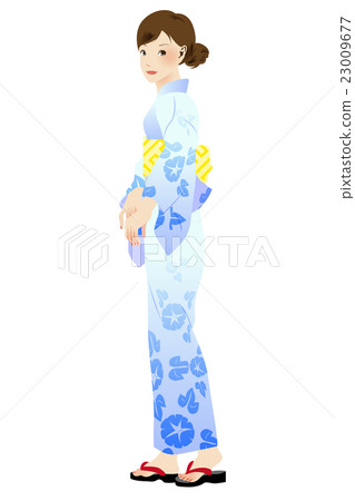 Yukata female morning glory handle Yukata female morning glory handle 23009677