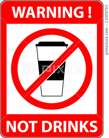 No drink sign. Vector illustration. Flat design. No drink sign. Vector illustration. Flat design. 23009765