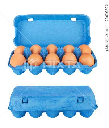 Cardboard egg box with eggs 23010206