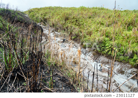 Old lava flow from Tompaluan crater 23011127