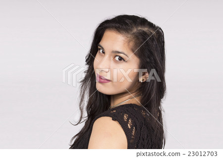 A black hair foreign woman - Stock Photo [23012703] - PIXTA