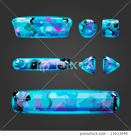 Set of space vector button for game design Set of space vector button for game design 23013640