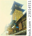 Kawagoe time bell construction time (watercolor style) 02 23014551