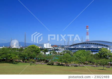 仙台港中央公園的前景 照片素材 圖片 圖庫