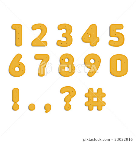 Dotted cookies numbers and symbols 23022916