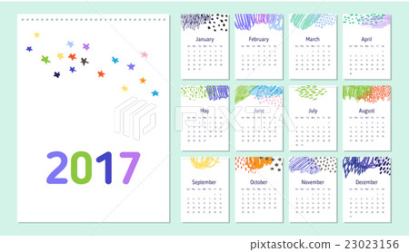 Doodle 2017 calendar. Doodle 2017 calendar. 23023156