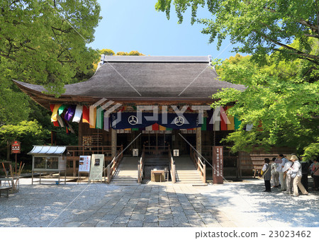 四國神社平台31號佛教寺院“文台山竹寺”大殿和朝聖 23023462