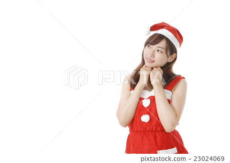 聖誕老人的一名年輕女子 聖誕老人的一名年輕女子 23024069