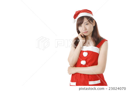 聖誕老人的一名年輕女子 聖誕老人的一名年輕女子 23024070