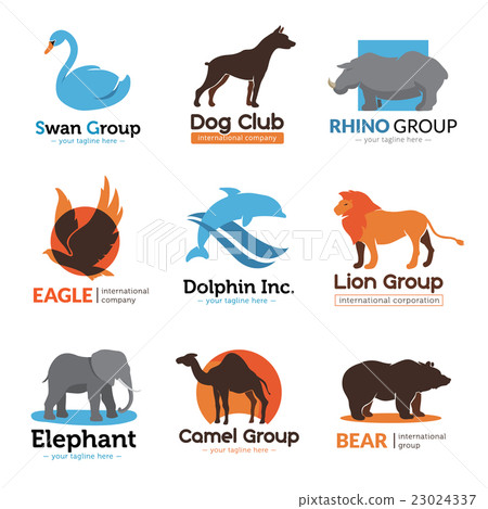 Wild Animals Flat Emblems Collection  23024337