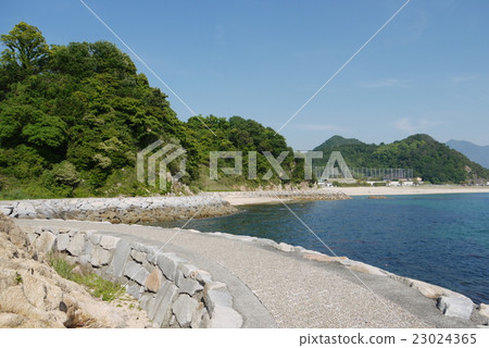 在Kazahaya鄉Kazari ri站附近的海 23024365