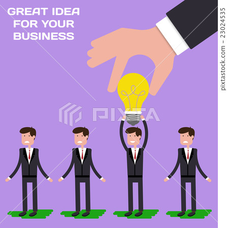 Hand choosing worker who has idea from group Hand choosing worker who has idea from group 23024535