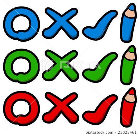Check mark, circle and cross Check mark, circle and cross 23025461