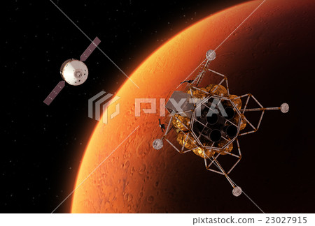Spacecrafts Orbiting Red Planet Spacecrafts Orbiting Red Planet 23027915