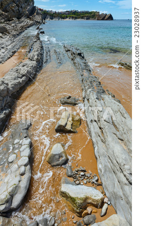 Portio Beach coastline landscape. 23028937