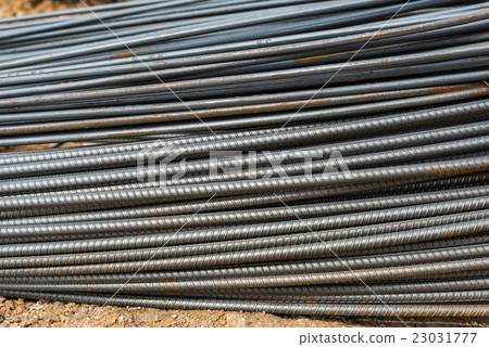 Steel bars in construction site 23031777