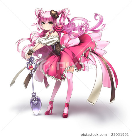 Anthropomorphic ice cream / pink and chocolate 23031991