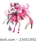 Personification of ice cream / pink and chocolate (no shadow) 23031992