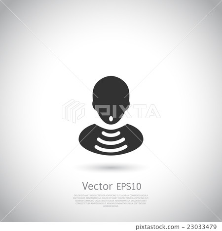 Man with wifi symbol insite body. Man with wifi symbol insite body. 23033479