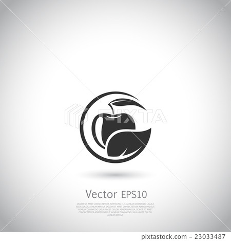 Vector sign with red fruit. Logo for Cosmetics 23033487
