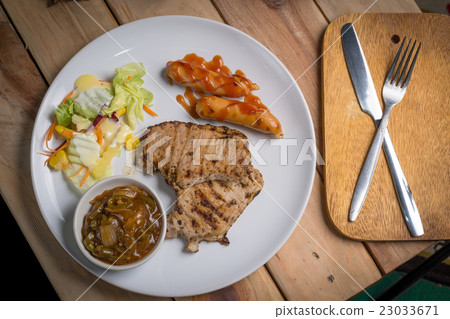 Pork Steak with Black Pepper Pork Steak with Black Pepper 23033671