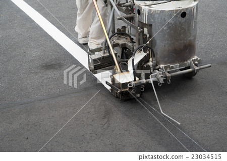 White line drawing work 23034515