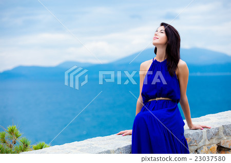 young woman in Greece young woman in Greece 23037580
