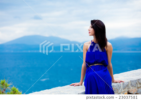 young woman in Greece young woman in Greece 23037581