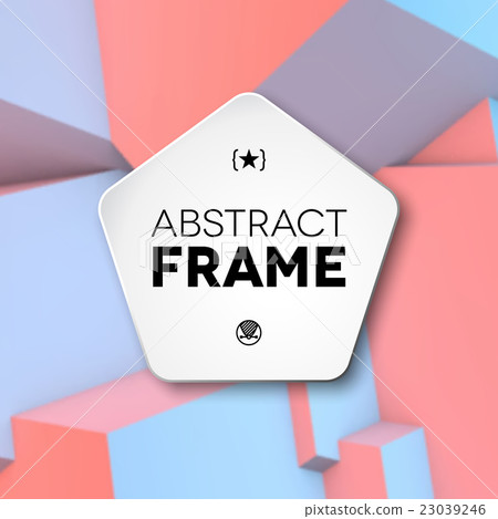 Abstract frame with rose quartz and serenity cubes Abstract frame with rose quartz and serenity cubes 23039246