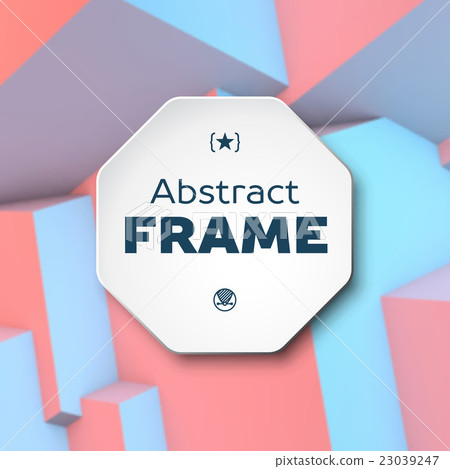 Abstract frame with rose quartz and serenity cubes Abstract frame with rose quartz and serenity cubes 23039247