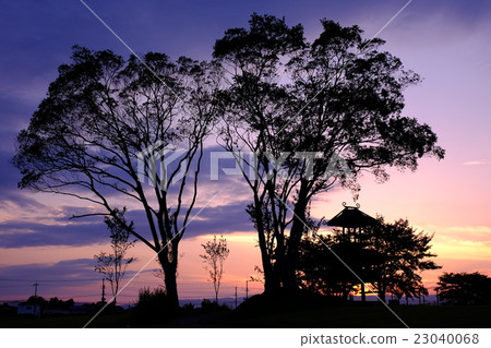 Evening view of Karako ruins (Tawara Honmachi, Isogi-gun, Nara) Evening view of Karako ruins (Tawara Honmachi, Isogi-gun, Nara) 23040068