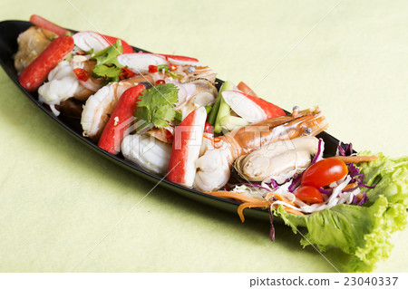 Thai spicy seafood salad Thai spicy seafood salad 23040337