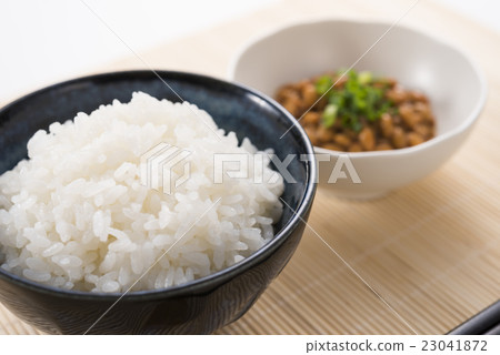 Natto and rice Natto and rice 23041872