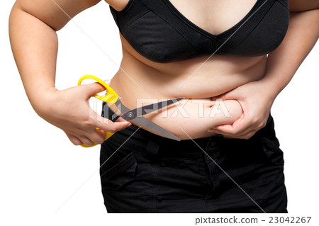 Fat Woman Cut obesity belly cellulite weight loss 23042267