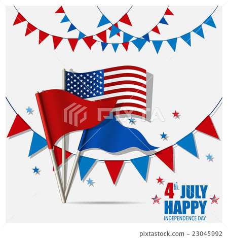 Happy independence day card, 4th of July, Vector abstract background. Happy independence day card, 4th of July, Vector abstract background. 23045992