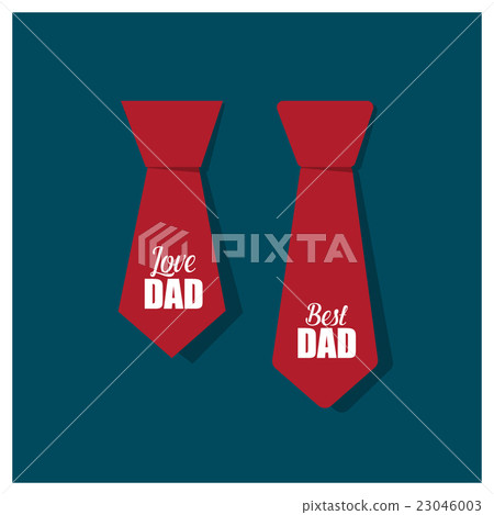 Happy fathers day card design with Big Tie - Stock Illustration ...