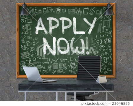 Apply Now on Chalkboard in the Office. 23046835