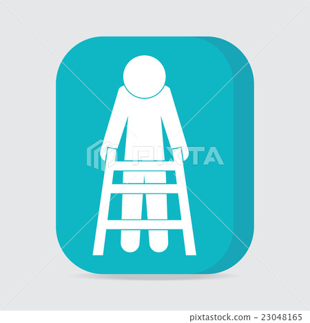 Elderly man and walker sign Elderly man and walker sign 23048165