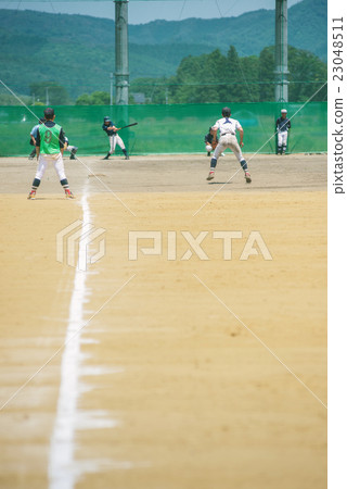 High school baseball game landscape High school baseball game landscape 23048511