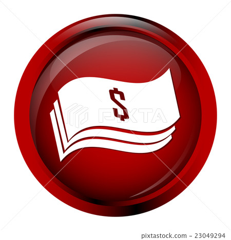 Money symbol button, Banknote icon - Stock Illustration [23049294] - PIXTA