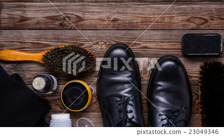 Shoe wax, brush and boot 23049346