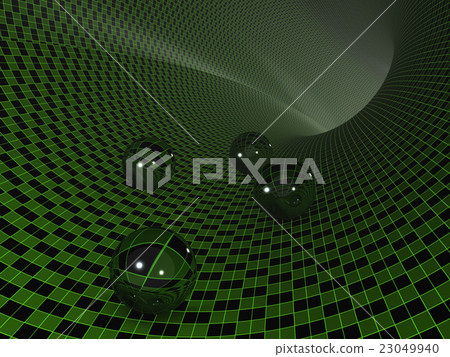 glass ball abstract background. 3d glass ball abstract background. 3d 23049940